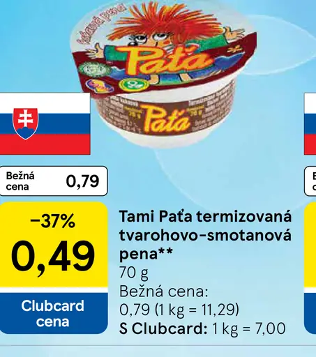 Tami Paté termizovaná tvarohovo-smotanová pena