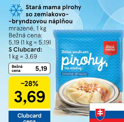 Stará Mama Pirohy so zemiakovo-bryndzovou náplňou