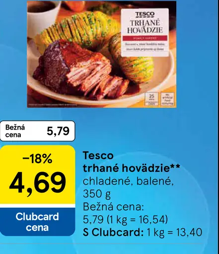 Tesco trhané hovädzie