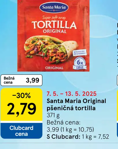 Santa Maria Original pšeničná tortilla