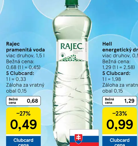 Rajec Pramenitá voda sýtená