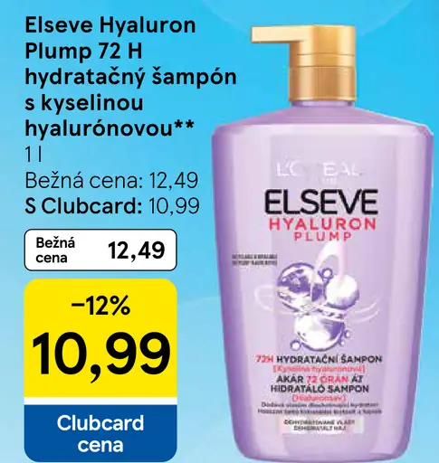 Elseve Hyaluron Plump 72 H hydratačný šampón