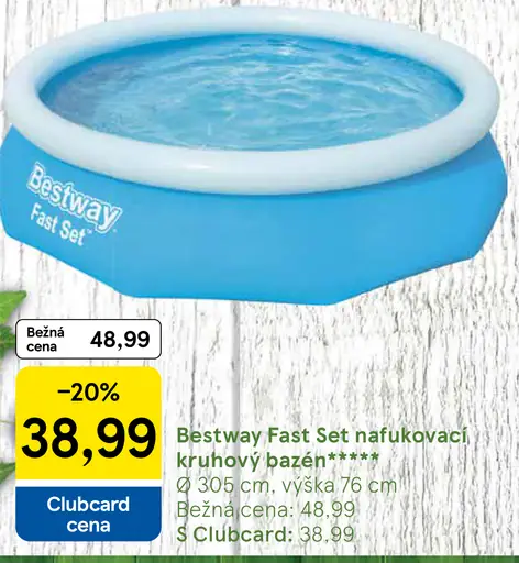 Bestway Fast Set nafukovací kruhový bazén