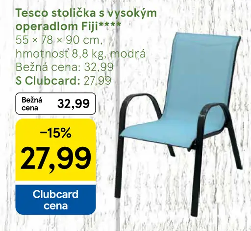 Tesco stolička s vysokým operadlom Fiji