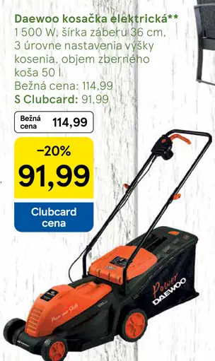 Daewoo elektrická kosačka