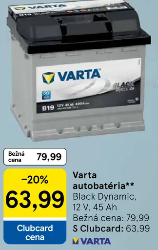 Varta autobatéria Black Dynamic