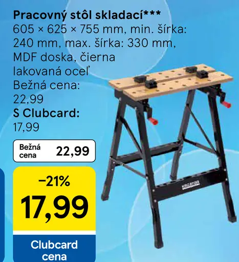 Pracovný stôl skladací