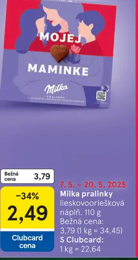 Milka Lieskovooriešková nátierka