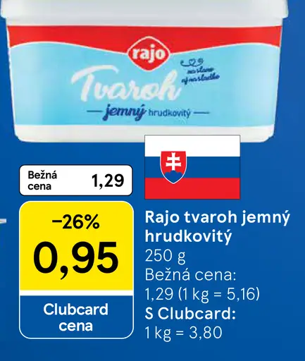 Rajo Tvaroh jemný hrudkovitý