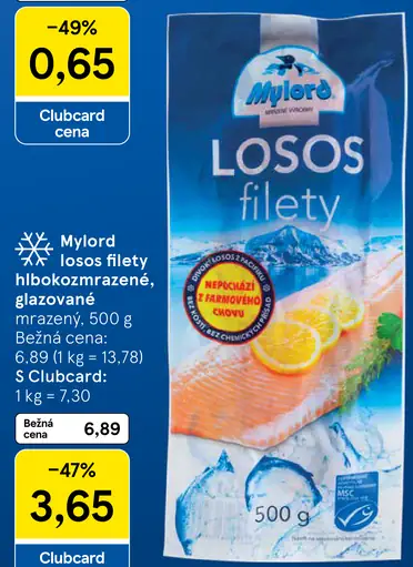 Mylord losos filety hlboko zmrazené, glazované