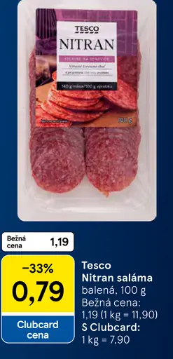 Tesco Nitran saláma