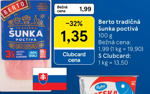 Berto Tradičná šunka poctivá