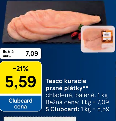 Tesco kuracie prsný plátky