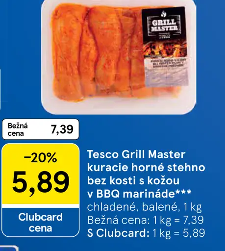 Tesco Grill Master kuracie horné stehno v BBQ marináde