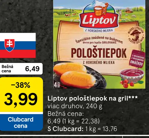 Liptov Pološtiepok na gril