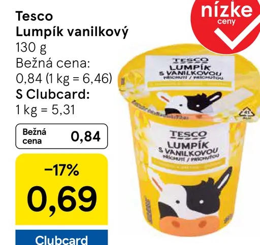 Tesco Lumpík vanilkový