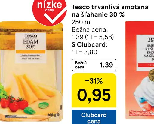 Tesco eidam plátky 30 %