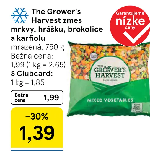 The Grower's Harvest zmes mrkvy, hrášku, brokolice a karfiolu
