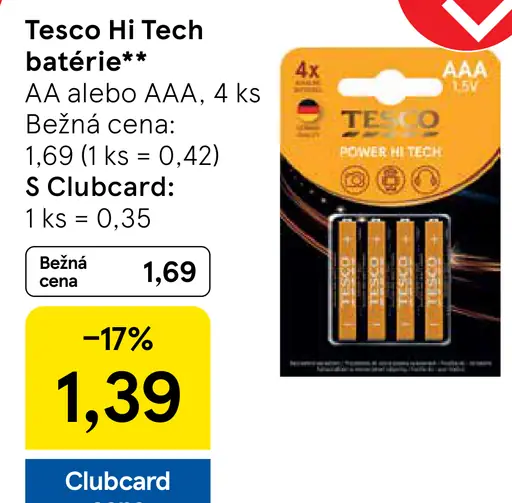 Tesco Hi Tech batérie