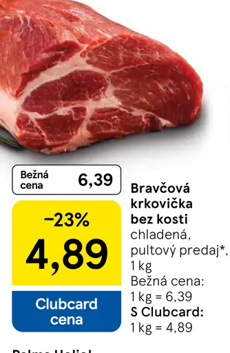 Bravčová krkovička bez kosti, plátky