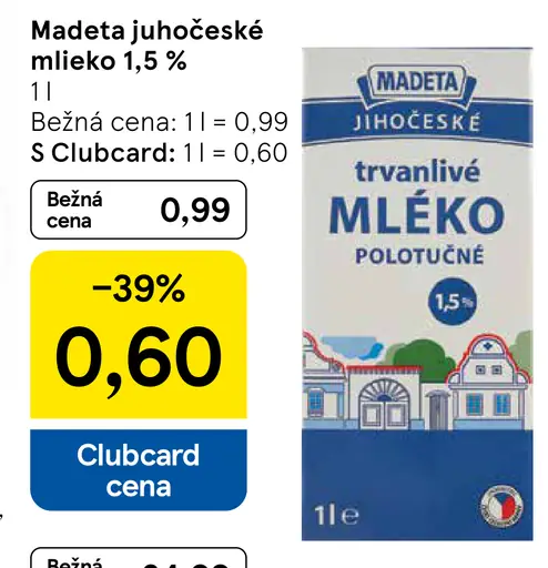 Madeta mlieko 1,5%