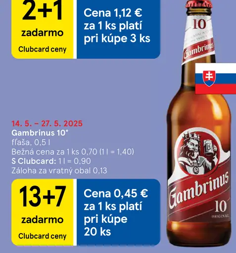 Gambrinus plechovka