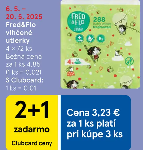 Fred&Flo vlhčené utierky