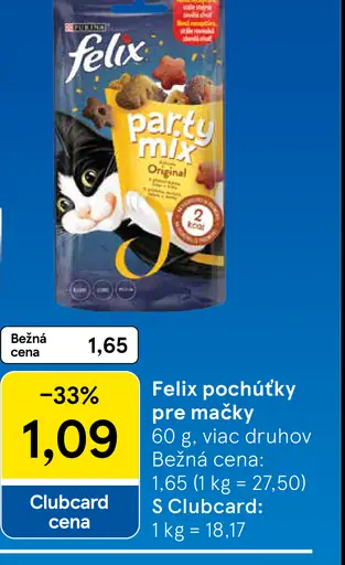 Felix pochúťky pre mačky