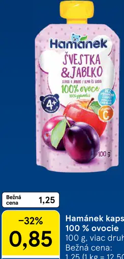 Hamánek kapsička 100 % ovocie