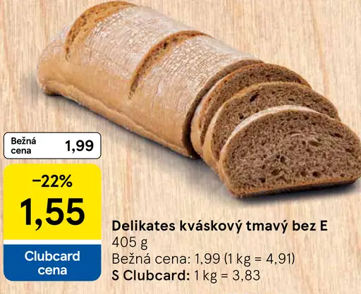 Delikates kváskový tmavý bez E