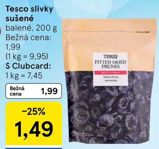 Tesco slivky sušené