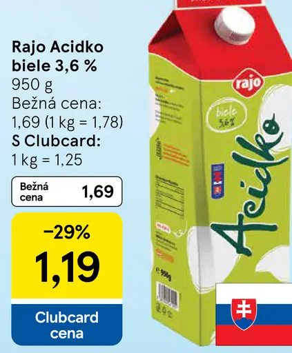 Rajo Acidko Biele 3,6%