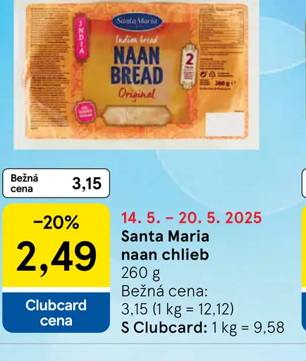 Santa Maria Naan chleby