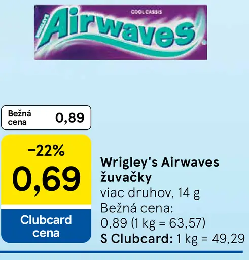 Wrigley's Airwaves žuvačky