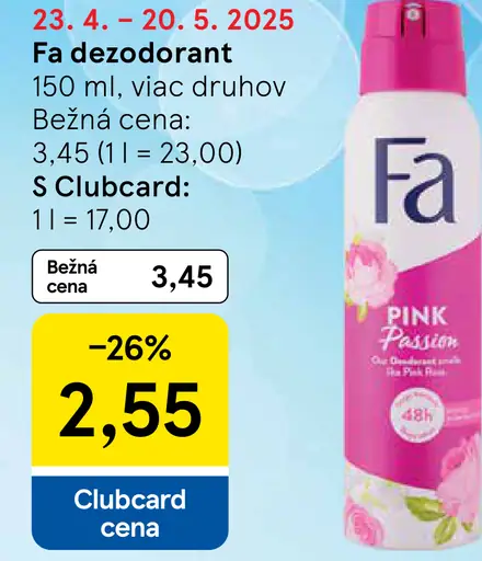 Fa dezodorant