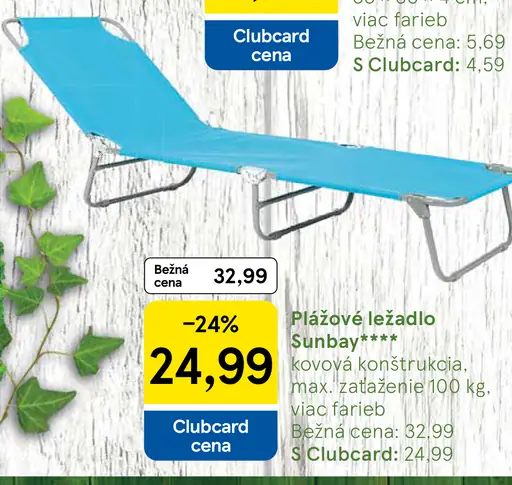 Plážové ležadlo Sunbay