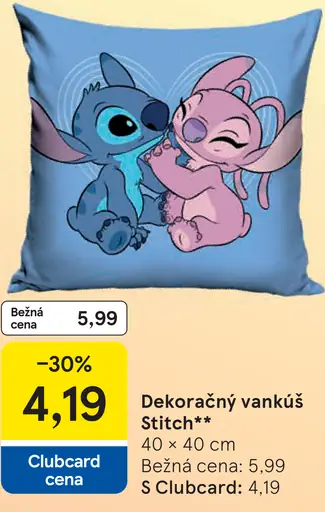 Dekoračný vankúš Stitch