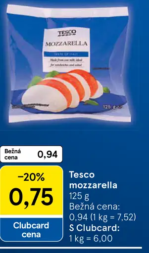 Tesco mozzarella