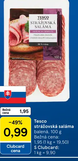 Tesco strážovská saláma