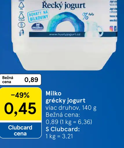 Milko Grécky jogurt biely