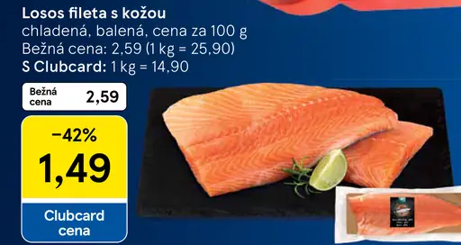 Tesco Losos fileta s kožou