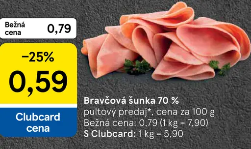 Bravčová šunka 80 %
