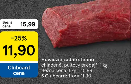 Hovädzie zadné stehno