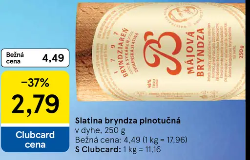 Slatina bryndza plnotučná