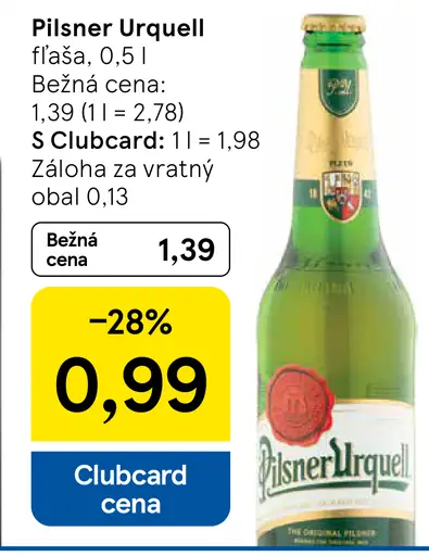 Pilsner Urquell fľaša