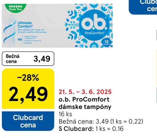 O.b. ProComfort dámske tampóny