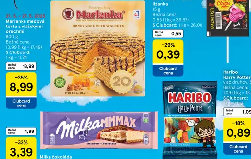 Marlenka Medová torta s vlašskými orechmi