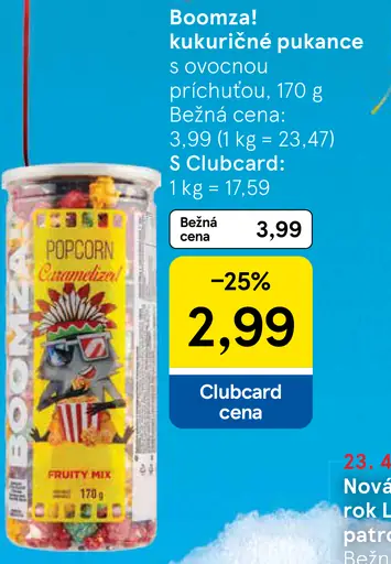 Boomza! kukuričné pukance s ovocnou príchuťou
