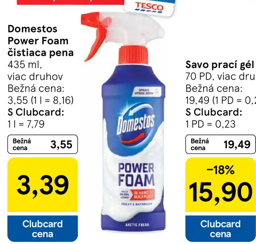 Domestos Power Foam čistiaca pena