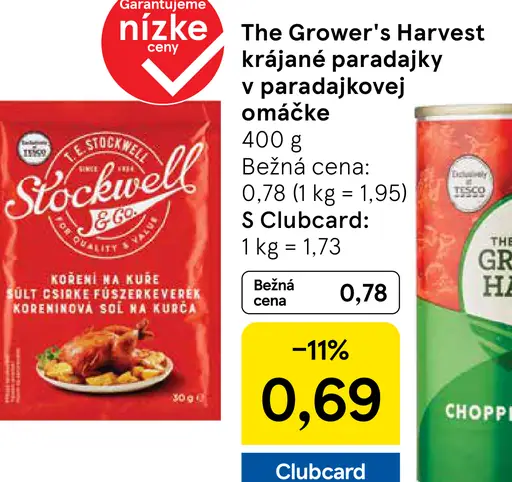 The Grower's Harvest krájané paradajky v paradajkovej omáčke